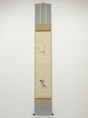 牧田種麿筆　凱旋図　肉筆紙本掛軸（牧田松豊箱書）